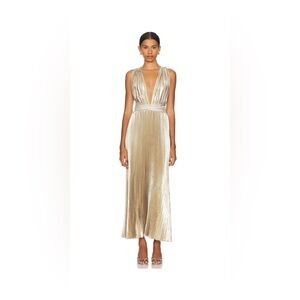 L’Idee Moderniste Gown in Gold Shimmer
